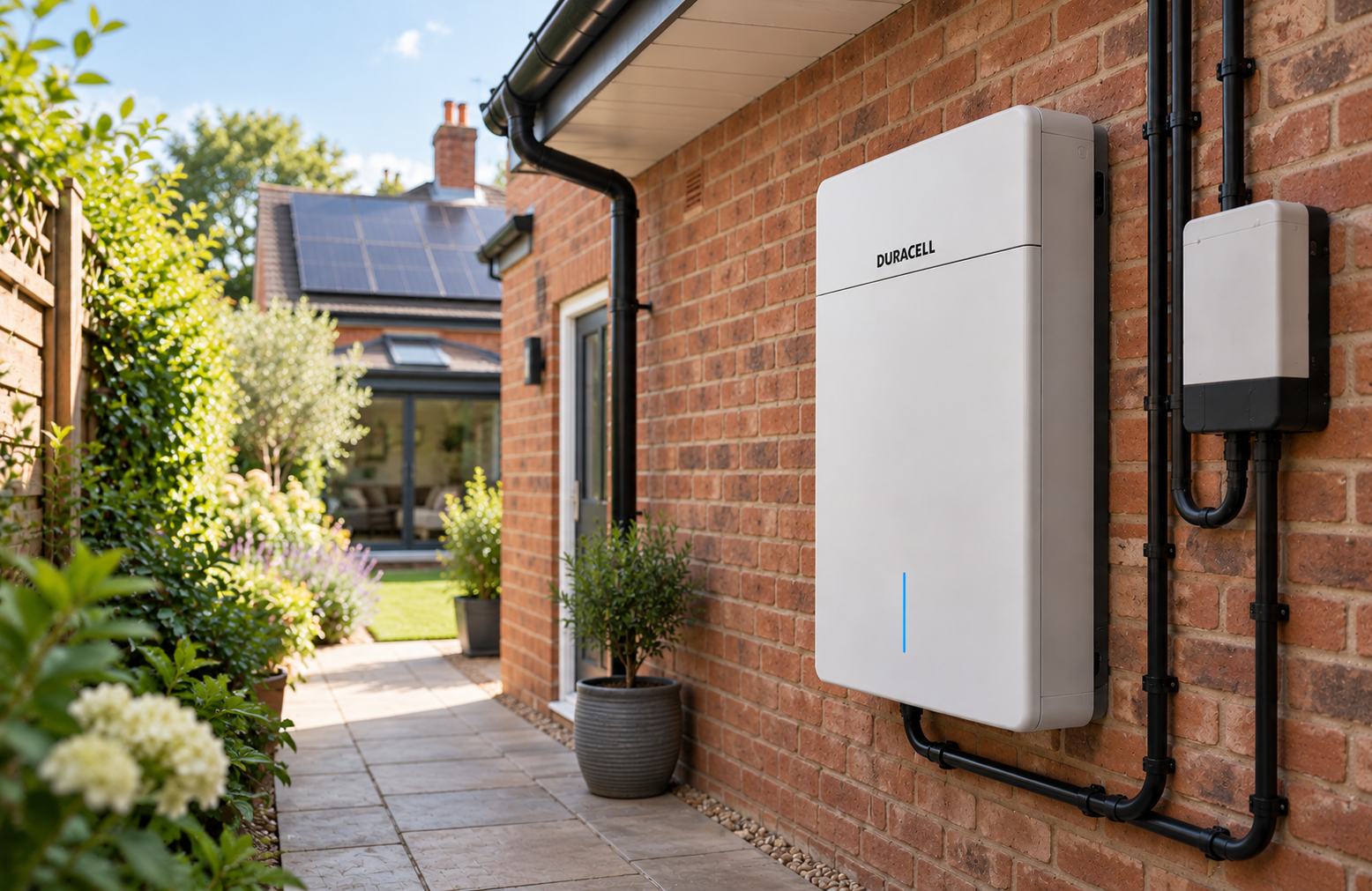 1 Home solar battery storage unit installed on a wall